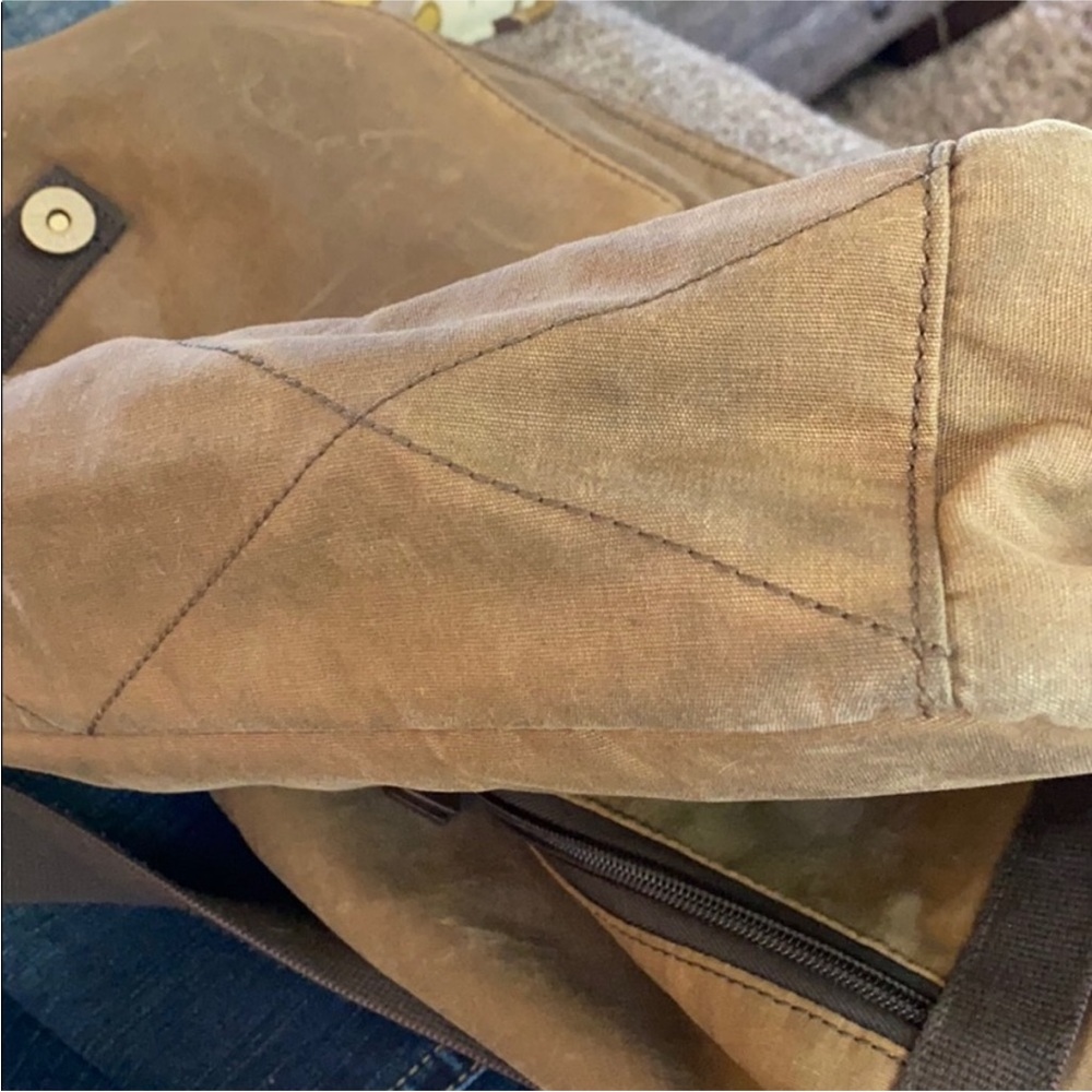 Fossil Brown Canvas Material Messenger Bag - image 8